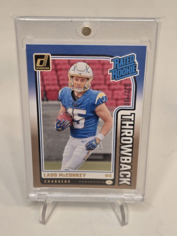 2024 Panini Donruss- Ladd McConkey #23 Throwback 22/100